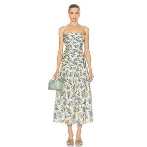 Posse Raquel floral cotton silk dress